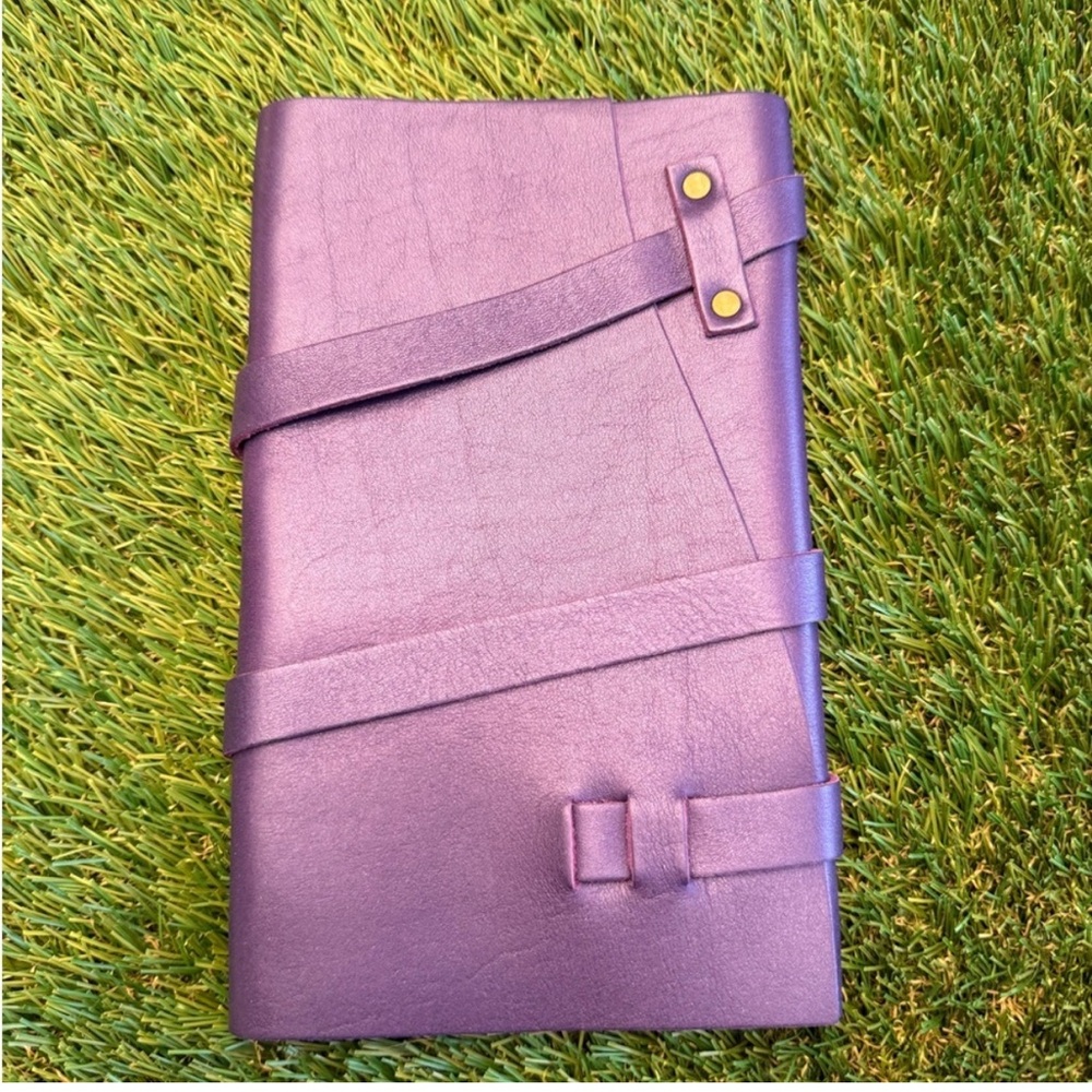 Portland Leather Goods Amethyst Purple Wrap Journal LARGE
